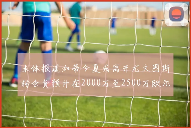 米体报道加蒂今夏或离开尤文图斯转会费预计在2000万至2500万欧元之间